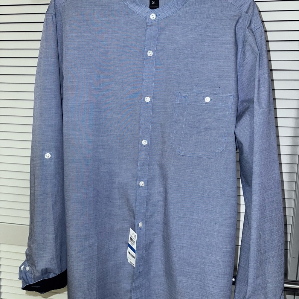 INC International Concepts Light Blue Casual Button Down Shirt
